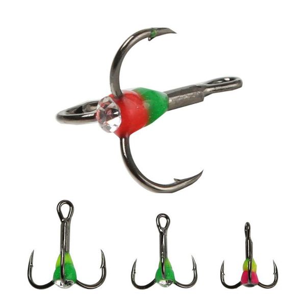 

fishing hooks 5pcs ics hook 6# 8# 10# tremble slots ice three basis colour