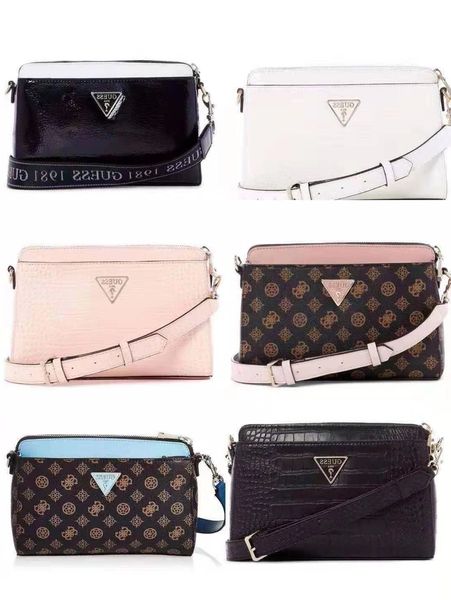 

gs new fashion color blocking texture single shoulder messenger bag