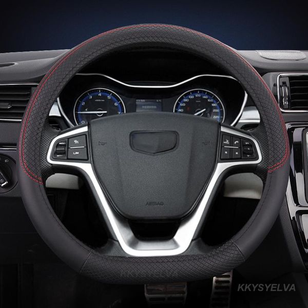 

steering wheel covers d shape car cover pu leather for geely atlas emgrand ec7 coolray tugella 2021 auto accessories