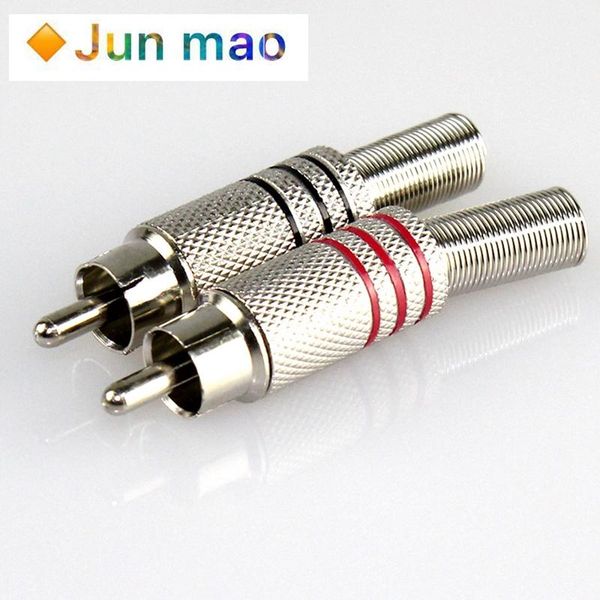 

other lighting accessories 2pcs lotus rca plug av / monitoring video audio connector quincunx welding wire type
