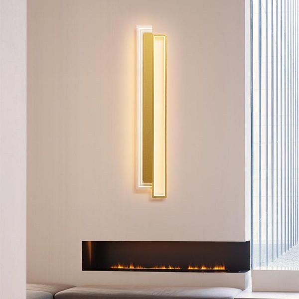 

wall lamp led long minimalist line exhibition hall el light indoor decor bedroom living room dining aluminum lights
