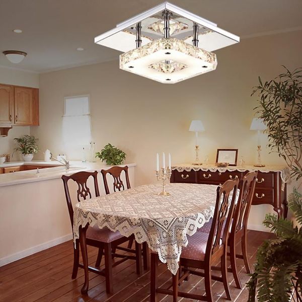 

ceiling lights modern led crystal lamp square light bedroom living room aisle corridor indoor lighting night home decor