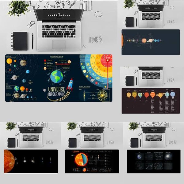 

mouse pads & wrist rests planet universe space lapgaming mice mousepad desk table game office work gamer large pad mats non-slip cushion