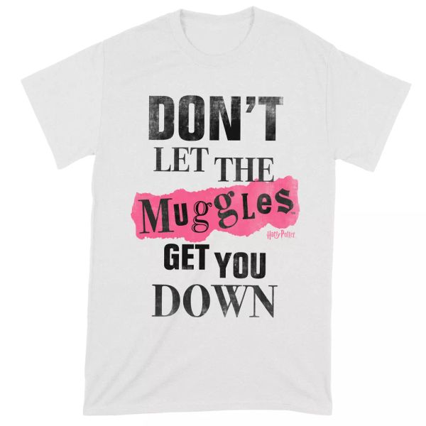 

harry potter muggles clippings licensed men t-shirt, White;black