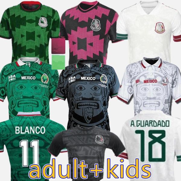 

2021 copa america mexico soccer jersey 21/22 h.lozano chicharito c.vela raul shirt a.guardado h.herrera football uniform, Black;yellow