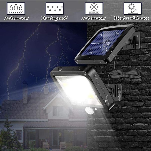 

solar lamps led wall light 3 modes waterproof motion sensor lighting heat-resistant for outdoor pathway yard garden