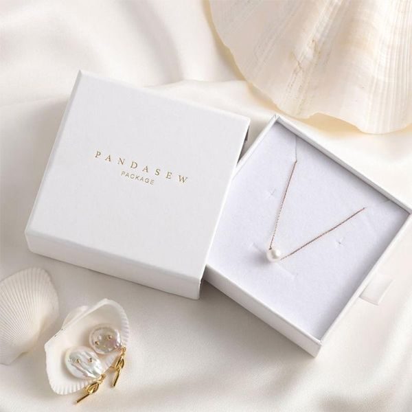 

gift wrap mawhite 500pcs pink personalized logo luxury jewelry box custom drawer boxes gifts paper with sponge foam