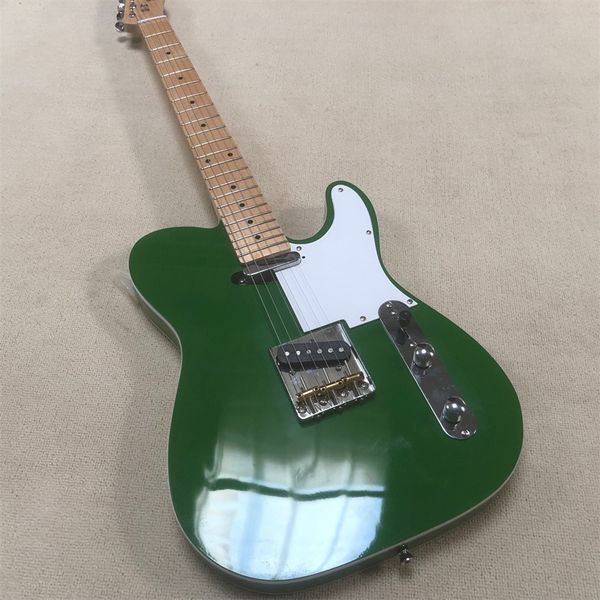 

custom sparkle light 6 string tl electric guitar high gloss all basswood body electric guitar green color optional guitars guitarra