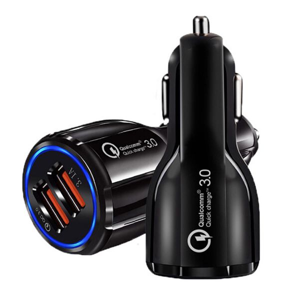 

qc3.0 universal car charger dual port quick charging adapter 12v 3.1a cellphone for smart phone