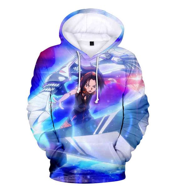 

luxury kawaii shaman king you asakura hoodies sweatshirts men/women long sleeve hoodie adult/child 3d print sweatshirt pullover g1214, Black