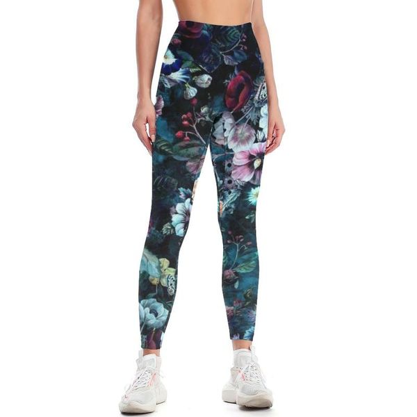 

floral leggings drawing yoga pants vintage teen highwaisted gymnastics outfit