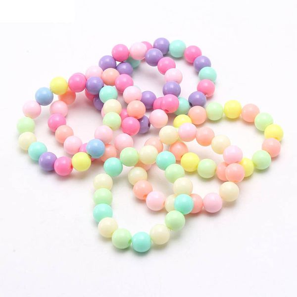 

girls bracelet jewelry childrens accessories colored children beads b7935, Red;brown