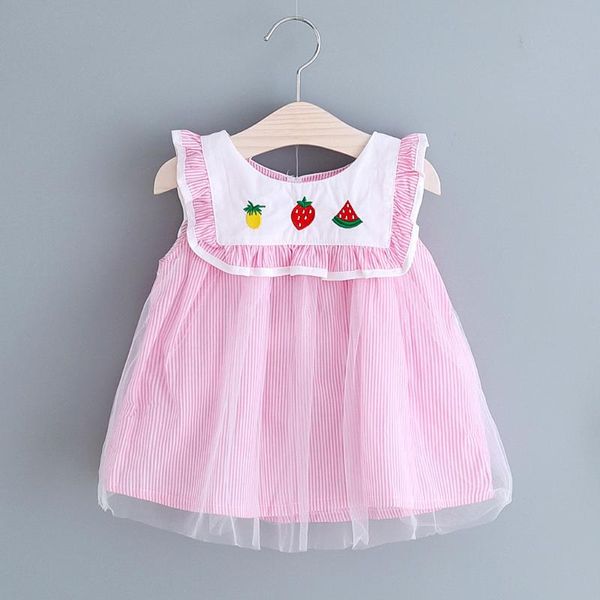 

girl's dresses toddler baby girl dress fruit embroidery tulle tutu princess infant girls ruffle birthday outfits clothing, Red;yellow