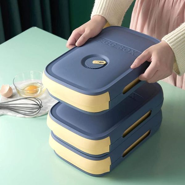 

storage bottles & jars durable plastic egg keeper container reusable kitchen refrigerator sorting box holder organizer fridge trays
