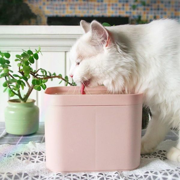 

cat bowls & feeders automatic pet water fountain electric dog mute drinker feeder bowl smart drinking dispenser