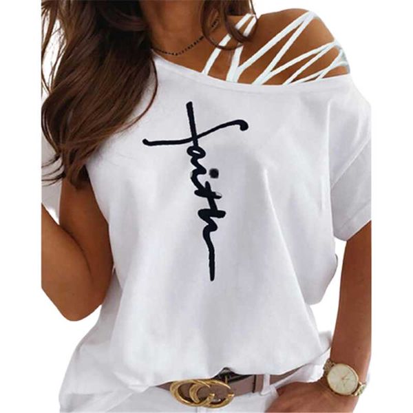 

women's t-shirt off shoulder letter print white summer women casual short sleeves pullover ladies blue pink tees plus size 2xl