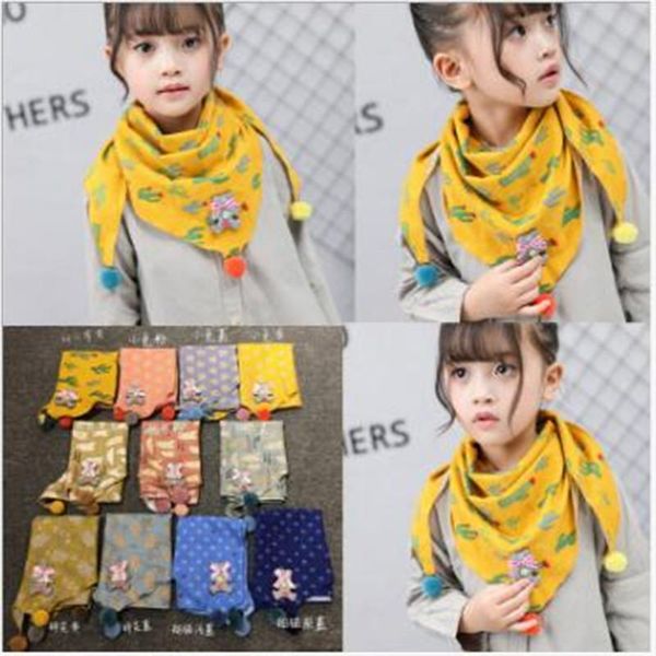 

scarves & wraps korean cartoon bear children's baby scarf long towel, Red;brown