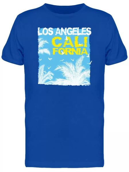 

los angeles palm sky graphic men's tee -image by shutterstock, White;black