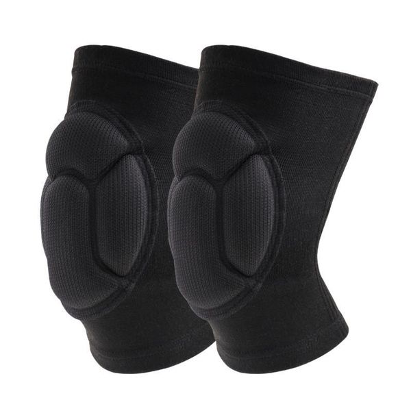 

elbow & knee pads kneecap sponge brace autumn protector basketball tactical support running winter sports thicken pad kne, Black;gray