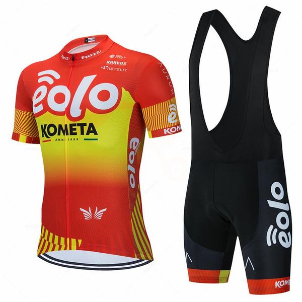 

racing sets eolo kometa team cycling jersey 19d gel bike shorts suit mtb ropa ciclismo mens summer bicycling maillot culotte clothing, Black;blue