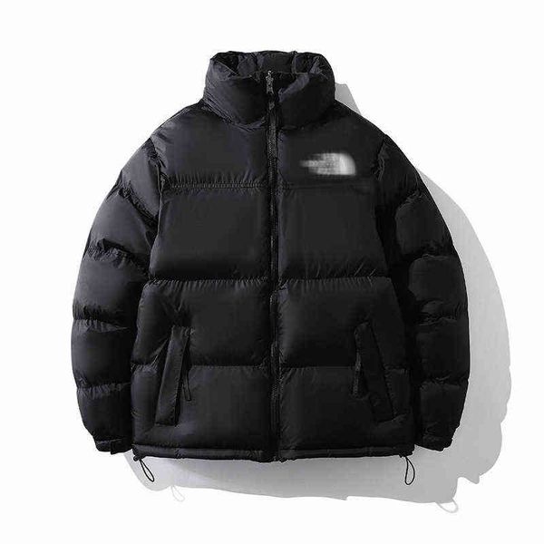 

2021 autumn and winter trend embroidery lovers' thickened warm down cotton clothes men's fashion bread, Black