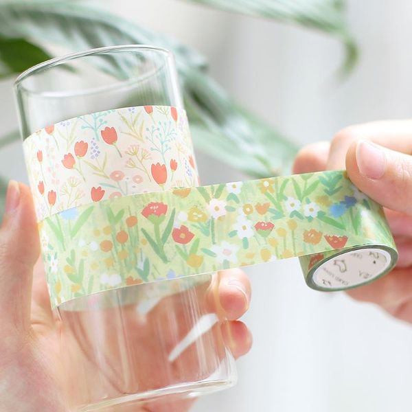 

30mmx3m plant flowers decorative adhesive tape masking washi diy scrapbooking sticker label japanese stationery gift wrap
