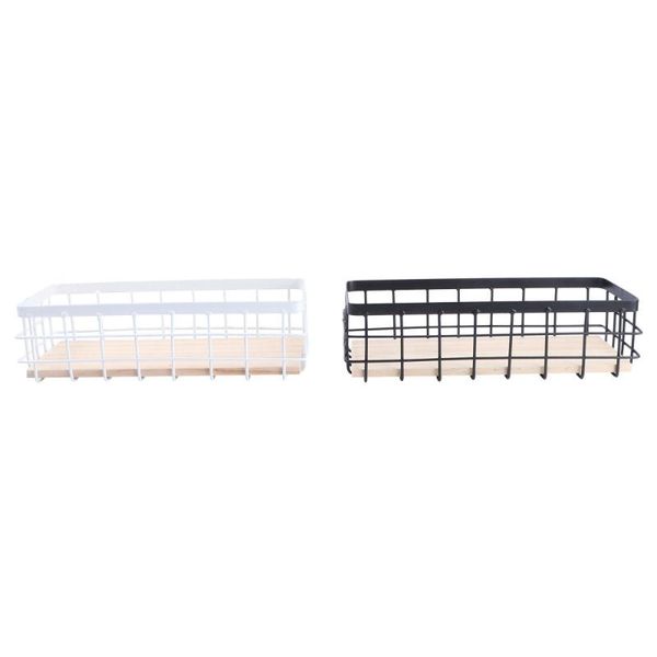 

storage baskets 2pcs wall-mounted rack deskbasket home sundries organizer