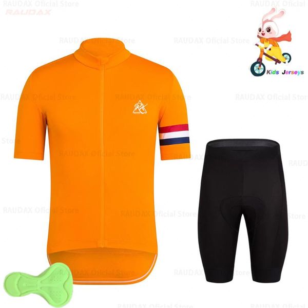 

rx raudax kids cycling set pro team children clothing boys summer bicycle wear breathable outdoor sportswear racing sets, Black;blue