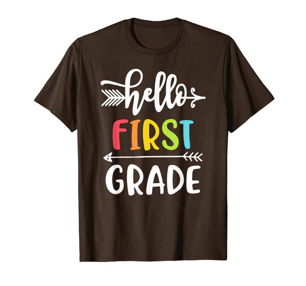 

1st Grade Gift Hello First Grade Teacher Student Teamwork T-Shirt, Mainly pictures