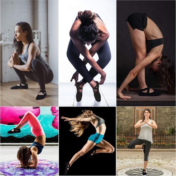 

cotton professional non-slip dispensing towel socks cross strap yoga floor fitness massage sports, Black