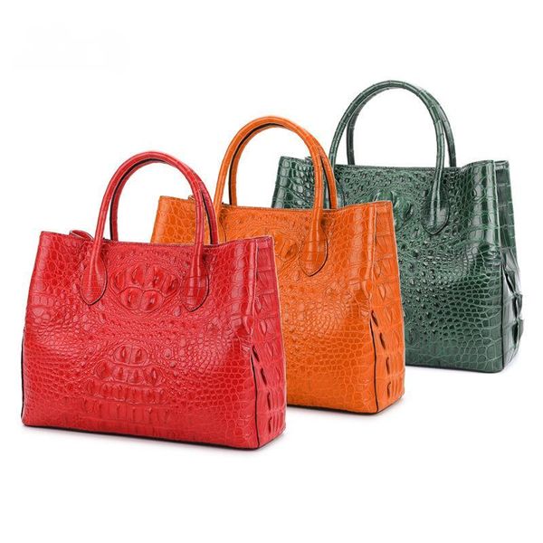 

evening bags alligator women genuine leather women's bag large handbag fashion crossbody red style luxury holographic