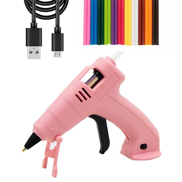 

glue guns 3.6v cordless melt gun 2000mah li-ion usb mini set child hand crafts with 7mm sticks outdoor repair tool