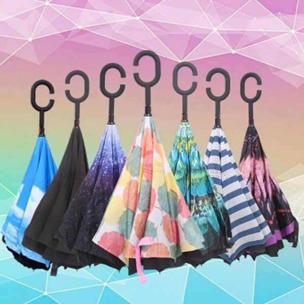 

reverse umbrella car straight u-type double-layer standing umbrellas