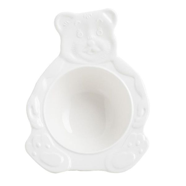 

bowls 1pc creative pudding bowl ceramic baking steamed dessert (white)