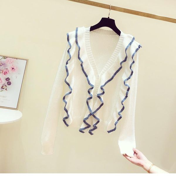 

women's knits & tees w1977 fashion sweaters 2021 runway luxury european design party style clothing, White