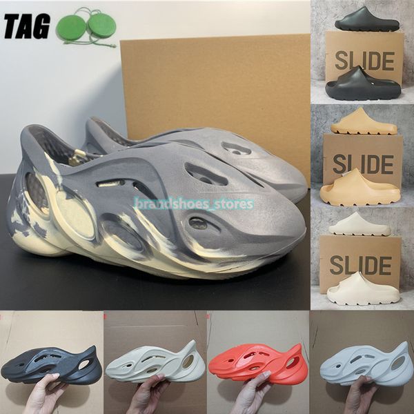 

mens slippers fashion summer designers slides soft moon grey triple black white sandal resin pure sand brown gear bottom rubber sandals flip