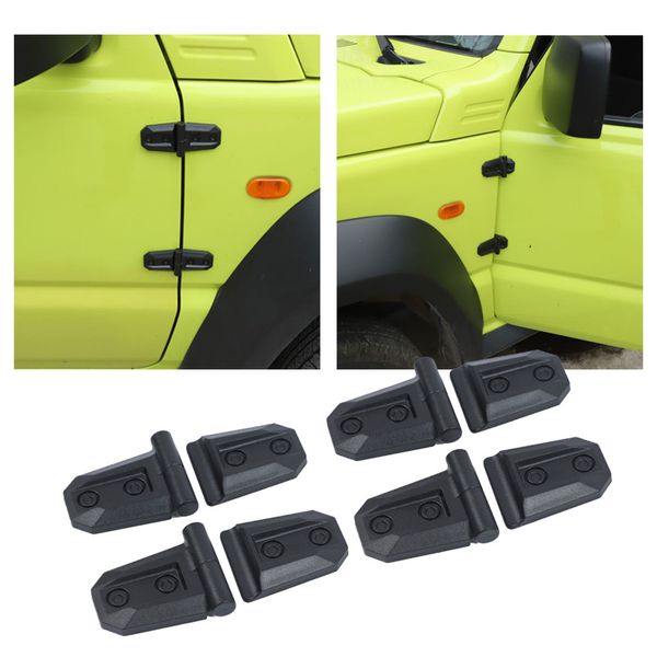 

black door hinge decoration cover accessories for suzuki jimny 19+ abs 8pcs