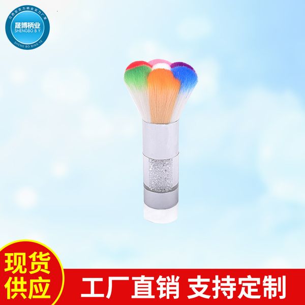 

tools acrylic manicure colorful cleaning nail dust multi function makeup brush