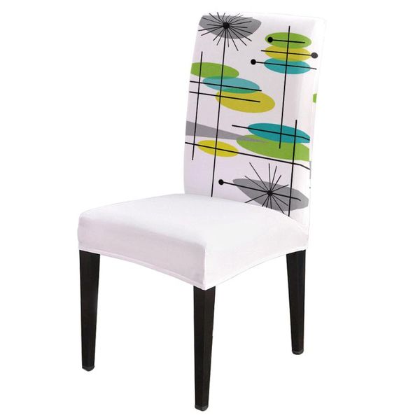 

chair covers 6/8pcs simple art abstract lotus leaf dining cover spandex elastic slipcover case stretch for wedding el banquet