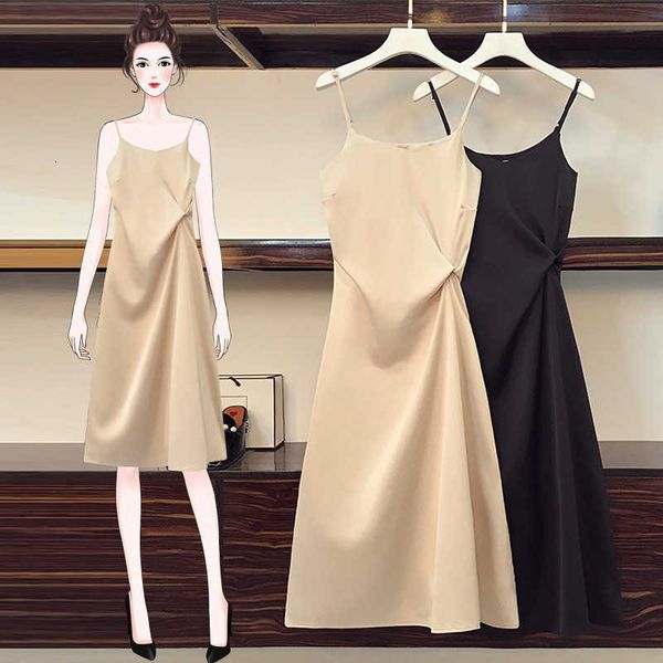 

fat mm2021 summer v-neck suspender with blazer coat, slim drs, Black;gray