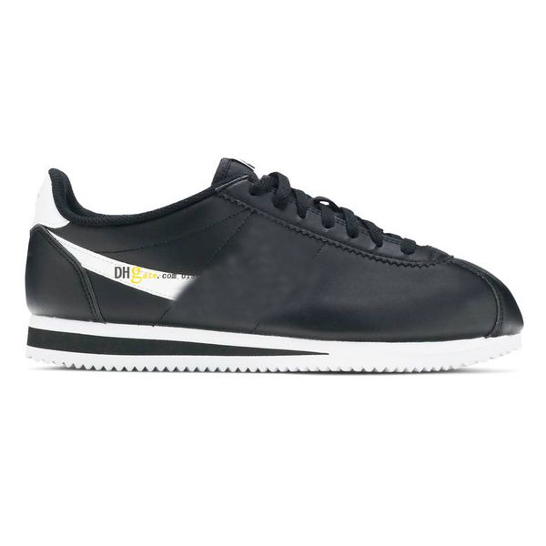 

wmns classic cortez leather black white running shoes mens womens sneakers size 36-44