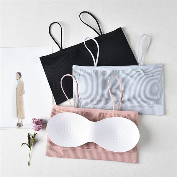 

bras women wireless bra vest breathable chest pad wearing sports underwear thin push up female intimate modis bralette80, Red;black