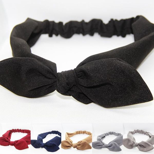 

pcs elastic stretch plain bow style hair band cute girls headband turban children hairband headwear accessories1