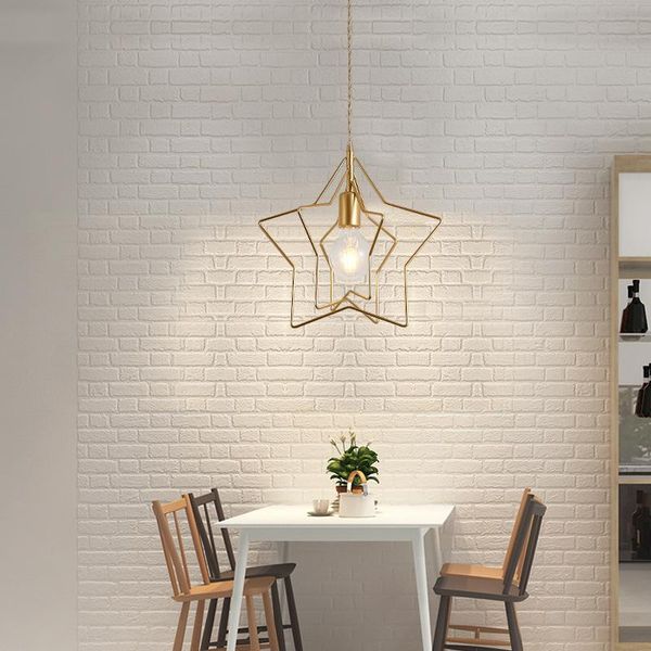 

pendant lamps nordic restaurant chandelier single head creative personality bar aisle clothing store entrance balcony bedside star chandelie