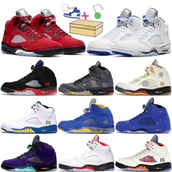

2021 5s mens basketball shoes black grape stealth fire red flight alternate michigan laney blue men trainers sneaker 5 sports shoe size 8-13