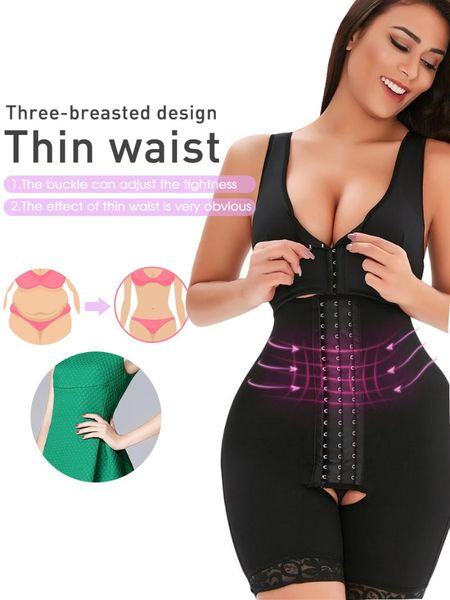 

women's shapers waist trainer body shaper slimming underwear shapewear postpartum recovery lace corset, Black;white