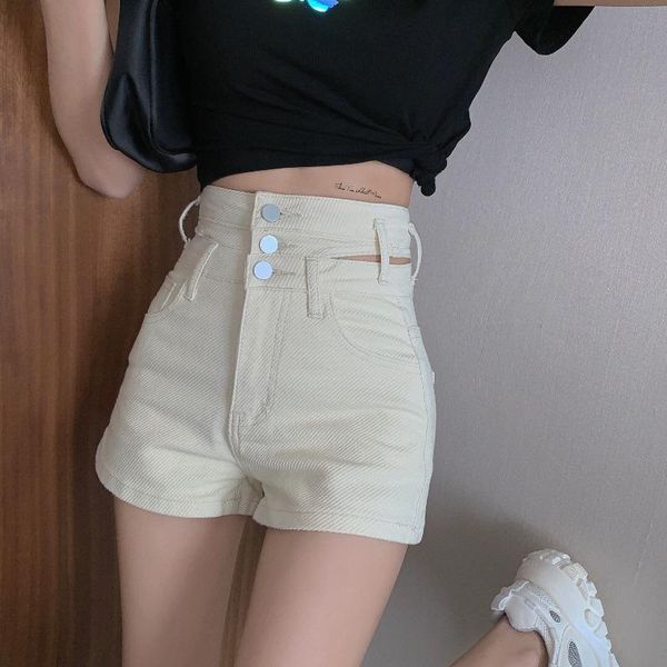 

women's jeans ultra-high-waisted jean shorts women fashion spring summer style slim tight denim thin hollow out sexy, Blue