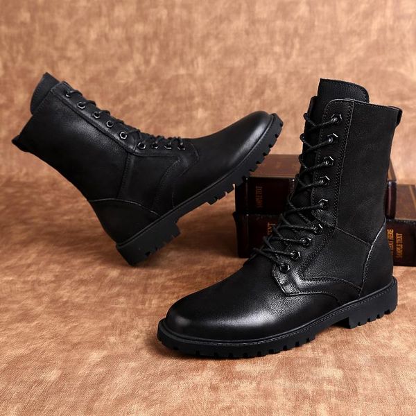 

boots 2021 mens leisure slip sports leather sneaker flat on men fashion male for man shoe black sport
