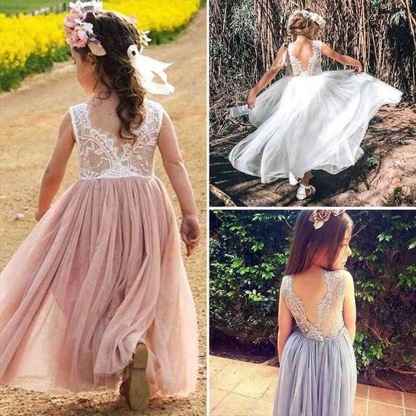 

pudcoco girl 1y-7y toddler dress kids baby flower lace tulle party bridesmaid pageant dresses, Red;yellow