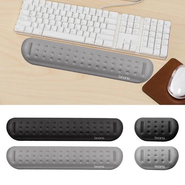 

mouse pads & wrist rests non-slip bottom keyboard rest pad memory foam silicone & cloth support